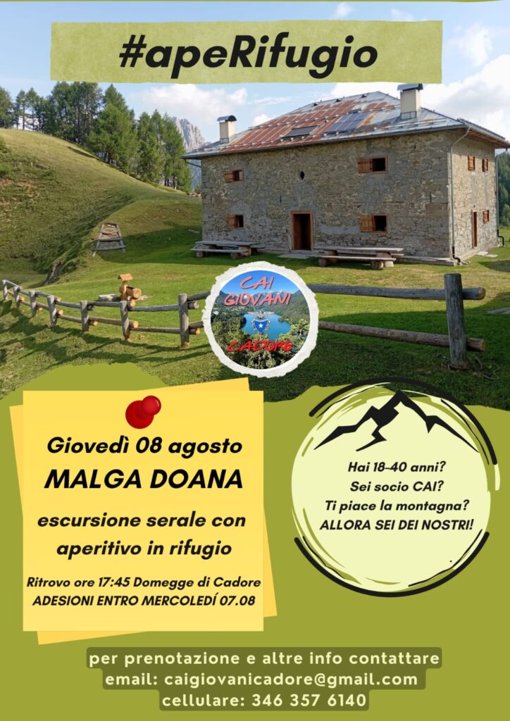 CAI Giovani Cadore - #apeRifugio Malga Doana